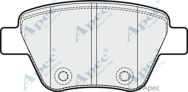 APEC BRAKING stabdžių trinkelių rinkinys, diskinis stabdys PAD1751